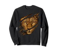 Fierce Leopard Face Claw Scratch Wildlife Cheetah Tiger Sweatshirt