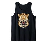 Fierce Leopard Kenya Tanzania Vintage Safari Portrait Tank Top