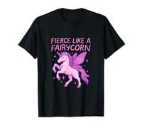 Fierce Like a Fairycorn Fantasy Unicorn Fairy Design T-Shirt