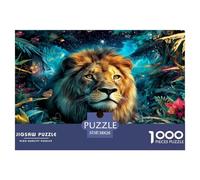 Fierce Lion 1000 Piece Jigsaw Puzzles for Adults Educational Games Birthday Gifts for Women And Man Art Colorful DIY Craft 38x26cm/1000pcs