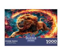 Fierce Lion 1000 Piece Jigsaws for Adults Educational Games Beautiful Home Decoration Art Colorful DIY Craft 38x26cm/1000pcs