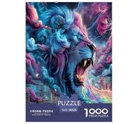Fierce Lion 1000 Pieces Jigsaw Puzzles for Adults Fun, Challenging & Brainteasing Birthday Gifts for Women And Man Art Colorful DIY Craft 38x26cm/1000pcs