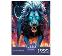 Fierce Lion 1000 Pieces Jigsaw Puzzles for Adults Impossible Beautiful Home Decoration Art Colorful DIY Craft 70x50cm/1000pcs