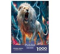 Fierce Lion 1000 Pieces Jigsaw Puzzles for Adults Impossible Beautiful Home Decoration Challenge High Difficulty 70x50cm/1000pcs