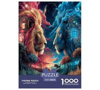 Fierce Lion 1000 Pieces Jigsaw Puzzles for Adults Impossible Birthday Gifts for Women And Man Challenge High Difficulty 38x26cm/1000pcs