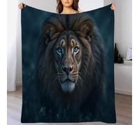 Fierce Lion Decor Throw Blankets For Couch Sofa Wild Animals Soft Lightweight Flannel Fleece Blanket For Dorm Bedroom And Living Room, Baby 50"X60"(130X150Cm)