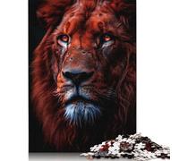 Fierce Lion Portrait Jigsaw Puzzles Puzzles for Adults Kids. 1000 Piece Great Gifts Challenge Toy Educational Game Home Decoration for Educational Games Gifts 1000pcs (75x50cm)