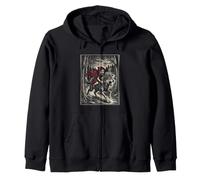 Fierce Little Red Riding Hood - Cool Fun Girls Horror Women Zip Hoodie