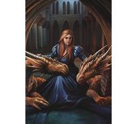 Fierce Loyalty - Dragon Lady Fantasy Art Anne Stokes Greeting Card