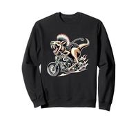 Fierce Motorcycle Kangaroo Ride On Fire Sweatshirt