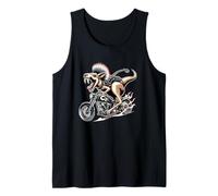 Fierce Motorcycle Kangaroo Ride On Fire Tank Top