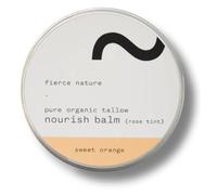 Fierce Nature Pure Nourish Tallow Balm | Organic, Vitamin-Rich Nourishing Body & Face Moisturizer | Natural, Essential Oil Free Skincare | 100g, Sweet Orange (w Rose Tint)