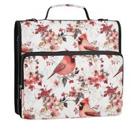 Fierce Northern Bird Birds White 3 Ringing 1.5 inch Document Binder Organizer with Strap Laege Capacity for School