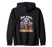 Fierce Opossum Be You The World Will Adjust Zip Hoodie