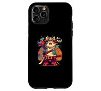 Fierce Pirate Cat with Parrot and Swords Funny Cat Lover Case for iPhone 11 Pro