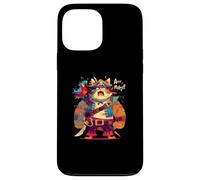 Fierce Pirate Cat with Parrot and Swords Funny Cat Lover Case for iPhone 13 Pro Max