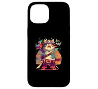 Fierce Pirate Cat with Parrot and Swords Funny Cat Lover Case for iPhone 15