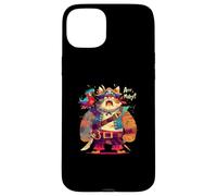 Fierce Pirate Cat with Parrot and Swords Funny Cat Lover Case for iPhone 15 Plus