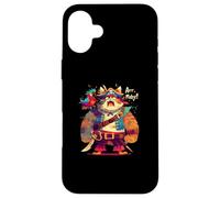 Fierce Pirate Cat with Parrot and Swords Funny Cat Lover Case for iPhone 16 Plus
