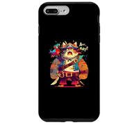 Fierce Pirate Cat with Parrot and Swords Funny Cat Lover Case for iPhone 7 Plus/8 Plus