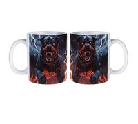 Fierce Rottweiler Dog Thunder Personalised Coffee Cup Ceramic Mug with Handle 11oz Customised Gifts 1Pcs