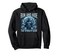 Fierce Run and Hide The Alpha’s Here Werewolf Wolf Fantasy Pullover Hoodie