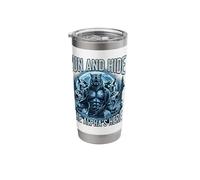 Fierce Run and Hide The Alpha’s Here Werewolf Wolf Fantasy Stainless Steel Insulated Tumbler