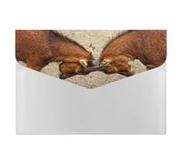 Fierce Rust Goat Pair Multi-Pocket File Organizer, Expanding Accordion Folder for Portable Document Storage