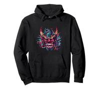 Fierce Samurai Masks Demon Spirit Design Pullover Hoodie