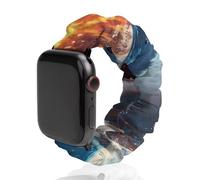 Fierce Shark Flame Waves Scrunchie Watch Band Strap Wristbands Compatible with IWatch 38mm/40mm