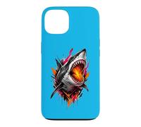 Fierce Shark Molten Bite Street Art Design Case for iPhone 13