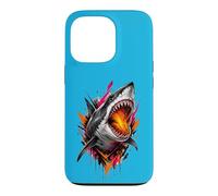 Fierce Shark Molten Bite Street Art Design Case for iPhone 13 Pro