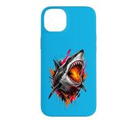 Fierce Shark Molten Bite Street Art Design Case for iPhone 14 Plus