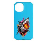 Fierce Shark Molten Bite Street Art Design Case for iPhone 15