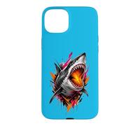 Fierce Shark Molten Bite Street Art Design Case for iPhone 15 Plus