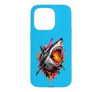 Fierce Shark Molten Bite Street Art Design Case for iPhone 15 Pro