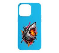 Fierce Shark Molten Bite Street Art Design Case for iPhone 15 Pro Max