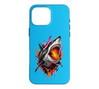 Fierce Shark Molten Bite Street Art Design Case for iPhone 16 Pro Max