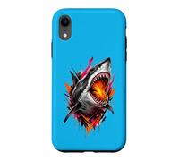 Fierce Shark Molten Bite Street Art Design Case for iPhone XR