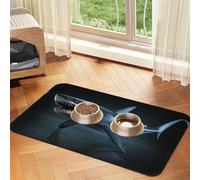 Fierce Shark Pet Feeding Mat Dog Cat Eating Food Absorbent Leather Tablecloth for and Water Bowl Waterproof No Stains Quick Dry Non-Slip 17.72 * 11.8IN