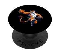Fierce Tiger Basketball Slam Dunk Sports Mascot PopSockets Adhesive PopGrip