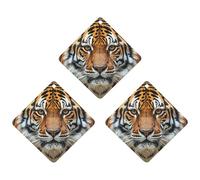 Fierce Tiger Car Air Freshener, 3 Pcs Rhombus Hanging Air Freshener Cards, Long Lasting Fragrance Scented Cards for Car, Home, Office White-style