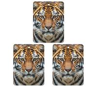 Fierce Tiger Car Air Freshener, 3 Pcs Square Hanging Air Freshener Cards, Long Lasting Fragrance Scented Cards for Car, Home, Office Black-style