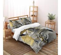 Fierce Tiger Duvet Cover,Super King（260x220cm） Bedding & Linen Sets,art, 3 Piece Comforter Cover with Pillowcase And Fitted Sheet Hypoallergenic Soft Bed Cover Washable Suitable for Adults And Childre