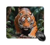 Fierce Tiger Mouse Pad Square Mice Mat Waterproof Computer Mousepad with Non-Slip Rubber Base Wireless Mice Pad for Laptop Office Home Personalized Gaming Mousepad 25 * 30cm