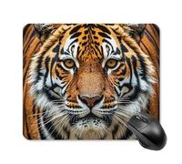 Fierce Tiger Mouse Pad Square Mice Mat Waterproof Computer Mousepad with Non-Slip Rubber Base Wireless Mice Pad for Laptop Office Home Personalized Gaming Mousepad 25 * 30cm