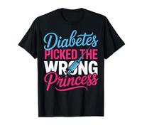 Fierce Type One Warrior Diabetes Picked The Wrong Princess T-Shirt