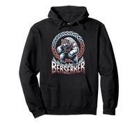 Fierce Viking Polar Bear Berserker Nordic Warrior Power Pullover Hoodie