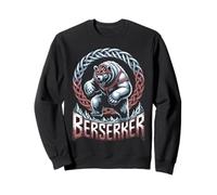 Fierce Viking Polar Bear Berserker Nordic Warrior Power Sweatshirt