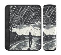 Fierce Wind Torrential Rain 2 pcs car seat Shoulder Strap Pads, Stop seat Belt Cutting into Neck, carseat Belt Covers